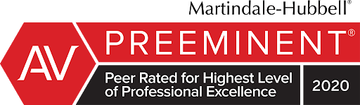 Martindale-Hubbell | Preeminent | Peer Rated For Highest Level of Professional Excellence | 2020