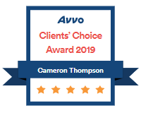 Avvo Clients' Choice Award 2019 | Cameron Thompson| 5 Stars